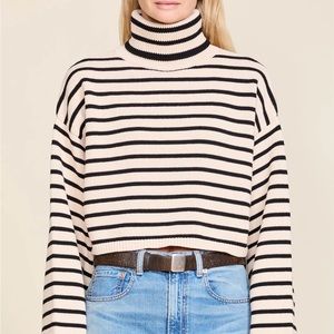 DENIMIST Cropped Striped Turtleneck NWT - XS